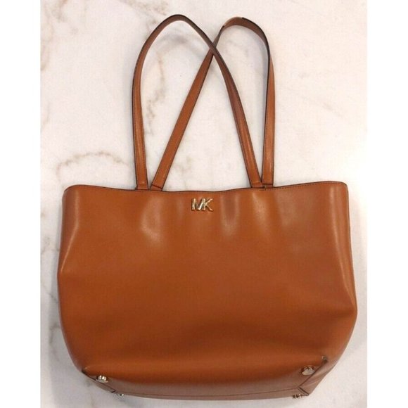 Michael Kors Mott Medium Leather Tote Acorn with Gold Tone‎ Hardware 16x12x6 - Picture 1 of 16